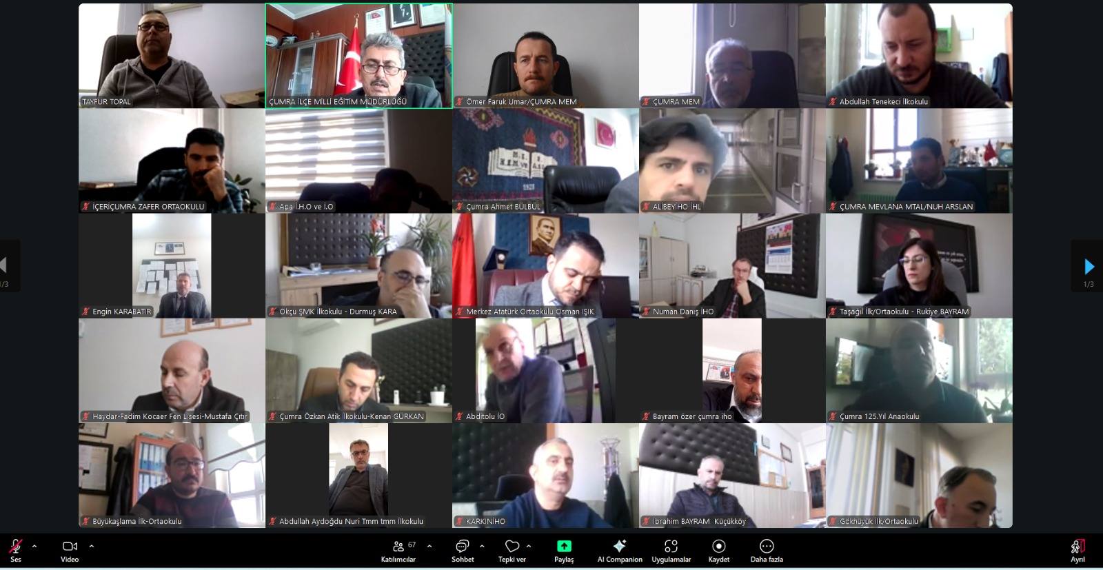 OKUL MÜDÜRLERİ TOPLANTISI YAPILDI