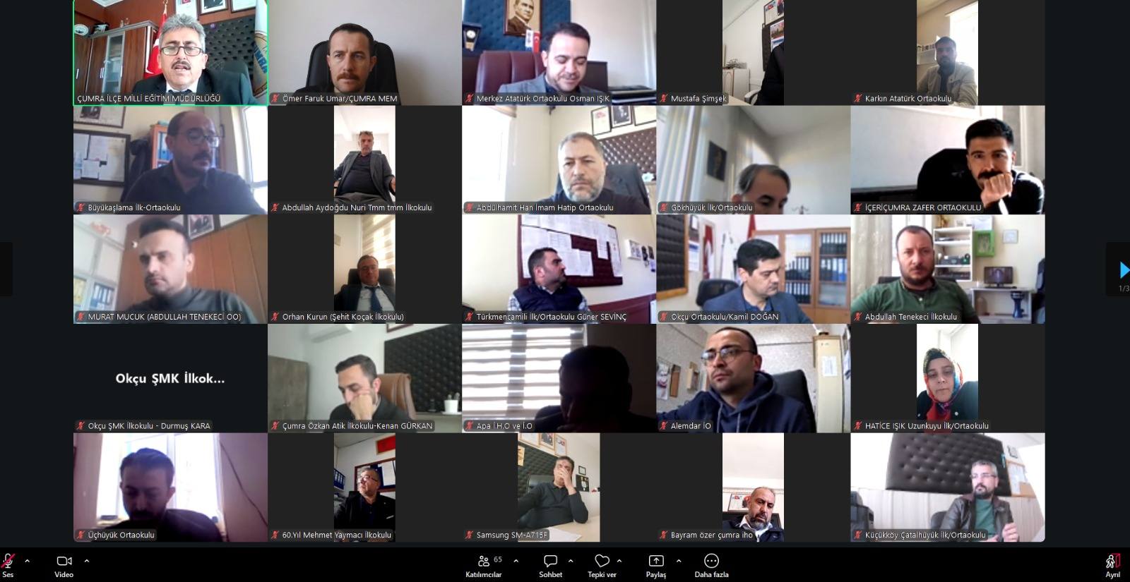 OKUL MÜDÜRLERİ TOPLANTISI GERÇEKLEŞTİRİLDİ