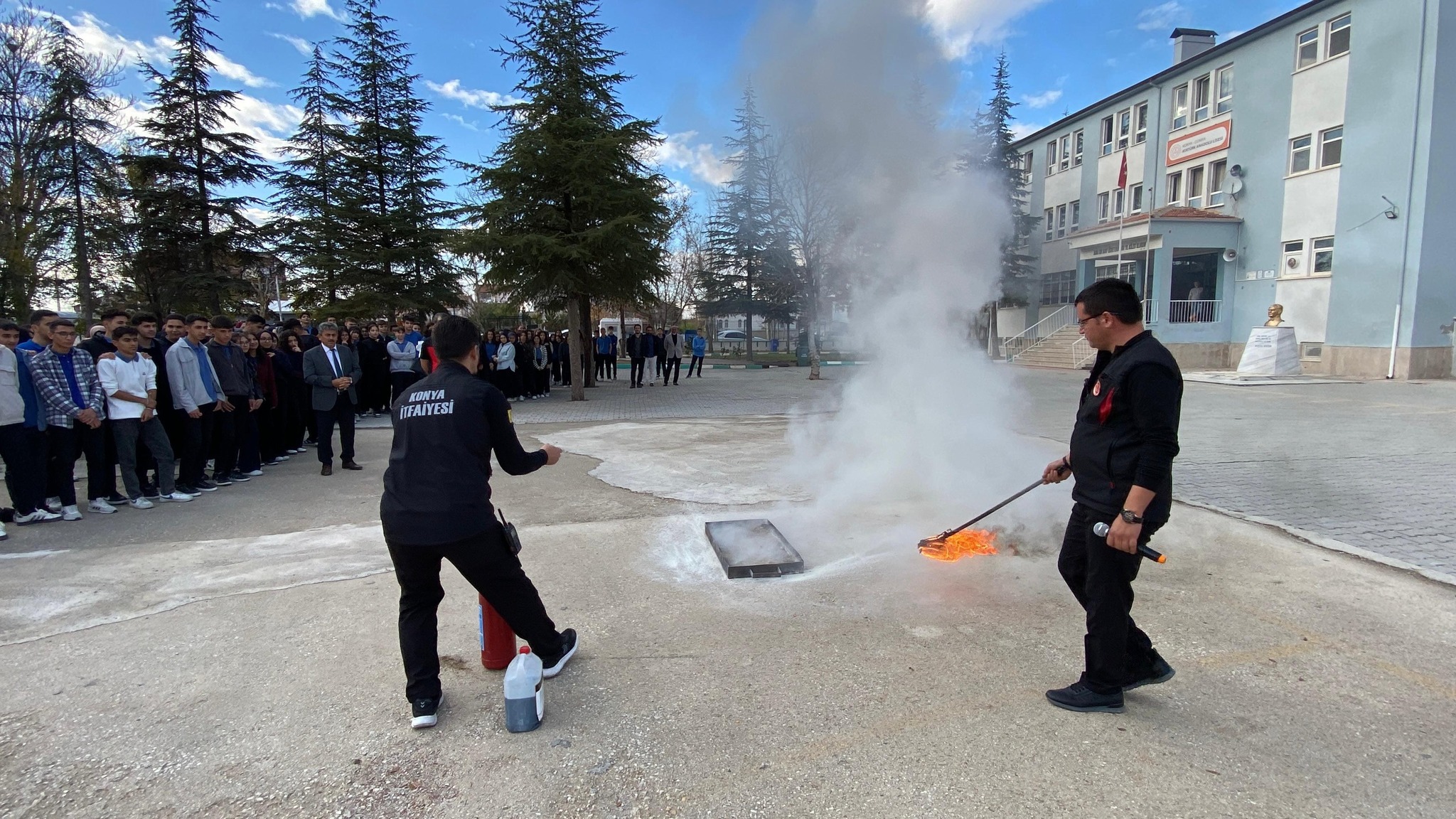 YANGIN TATBİKATI YAPILDI