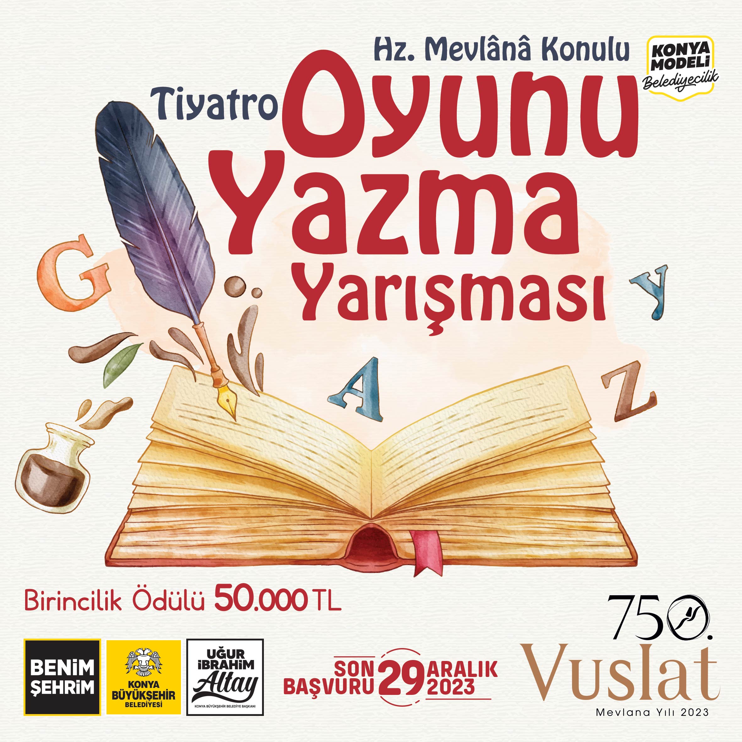 KONYA BÜYÜKŞEHİR HZ. MEVLANA KONULU İKİ YARIŞMA DÜZENLİYOR